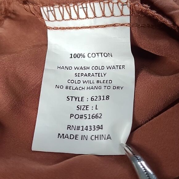 Cotton Blue sz L cropped top distressed seams - Picture 5 of 6